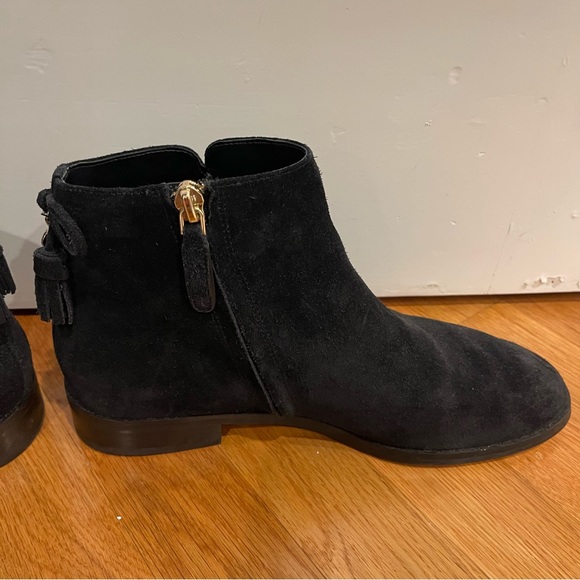 Kate Spade NY Saddle Black Suede Back Bow Tassel boots size 7.5 - Picture 5 of 16